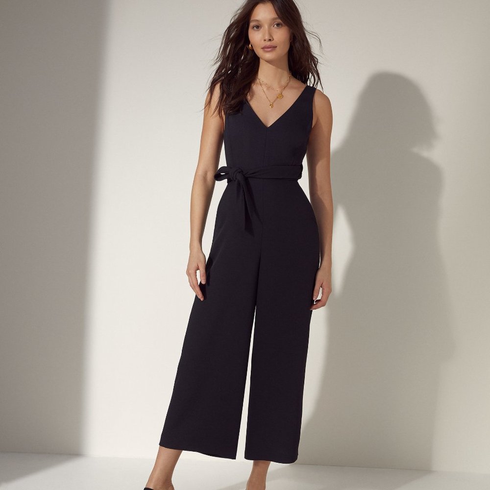 Aritzia Wilfred New Écoulement V Jumpsuit Black